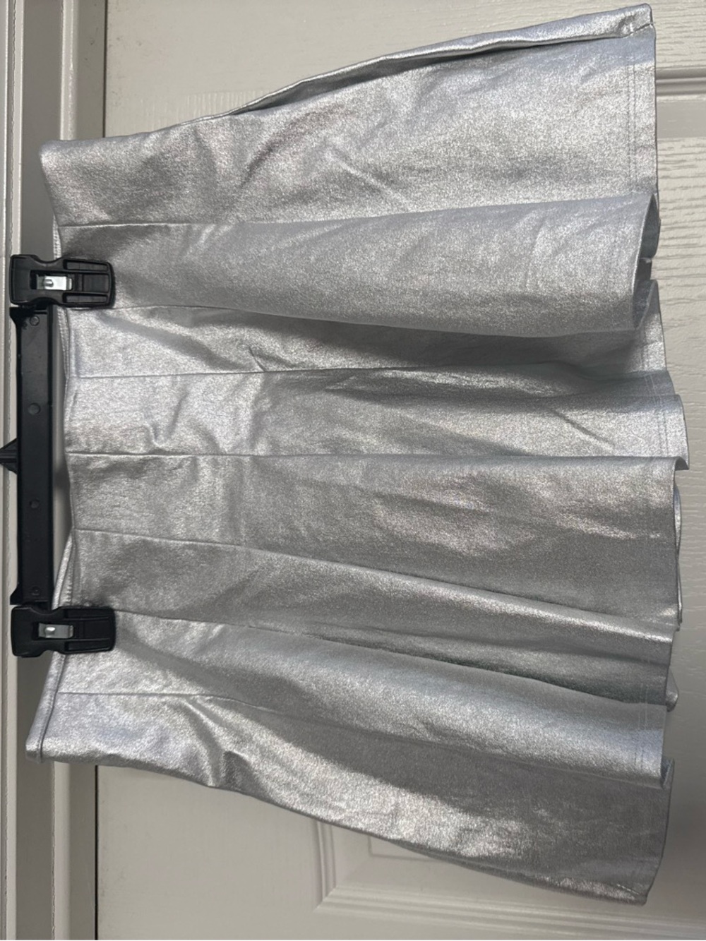 Altar'd State Silver Metallic Skater Skirt